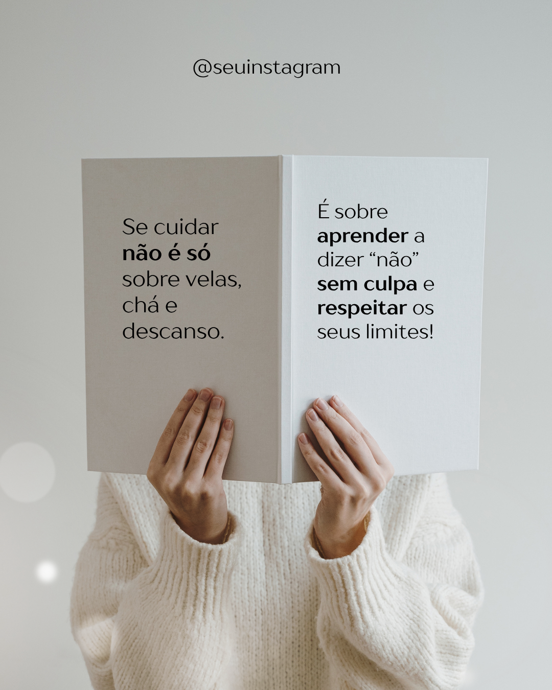 Arte sobre autocuidado e respeito aos limites
